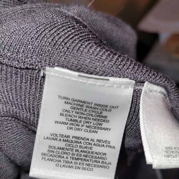 Anne Klein Open Front Knit Grey Duster M PRICE LOWERED - Picture 8 of 10